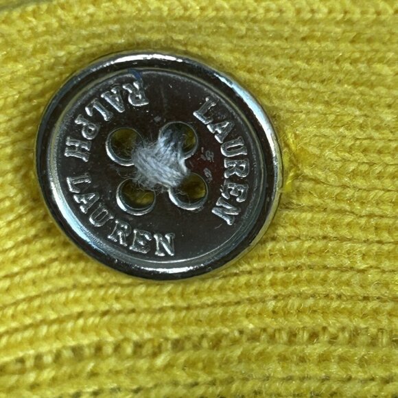 Lauren Ralph Lauren Exclusive Yellow Silk Cashmere Boat Neck Sweater Size Medium - Picture 5 of 10